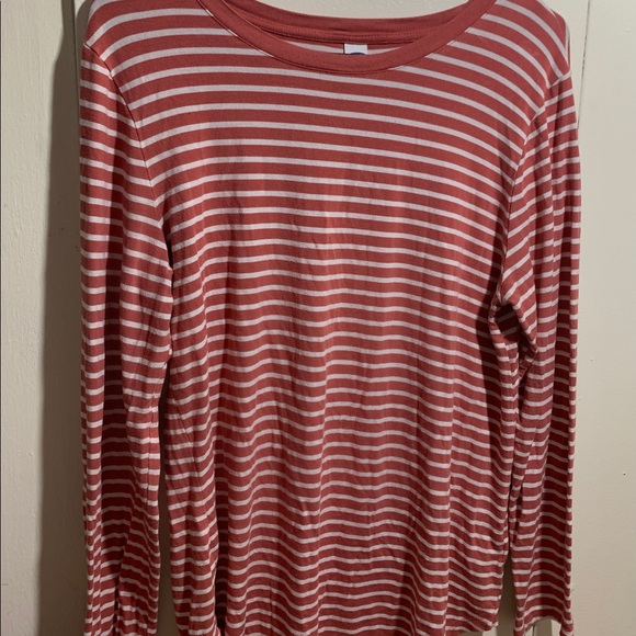 Pink striped long sleeve - Picture 1 of 3